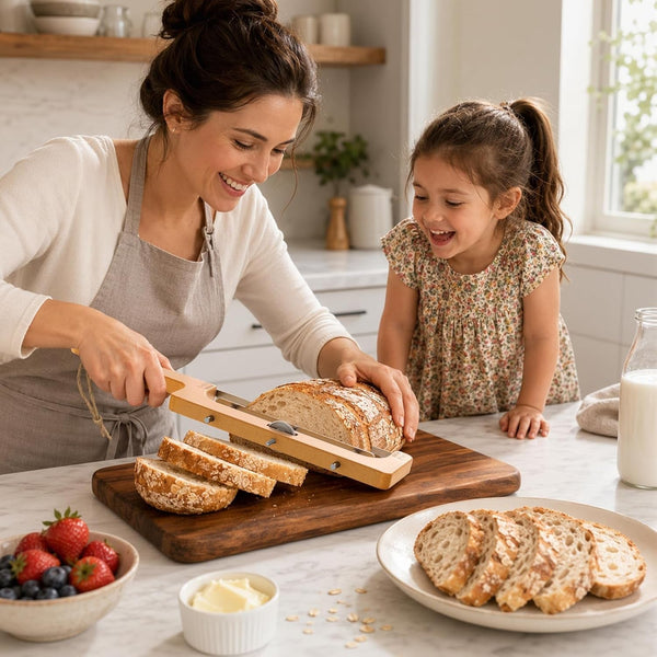 Bread Knife for Homemade Bread - Adjustable Bread Slicer with Quick Adjust7