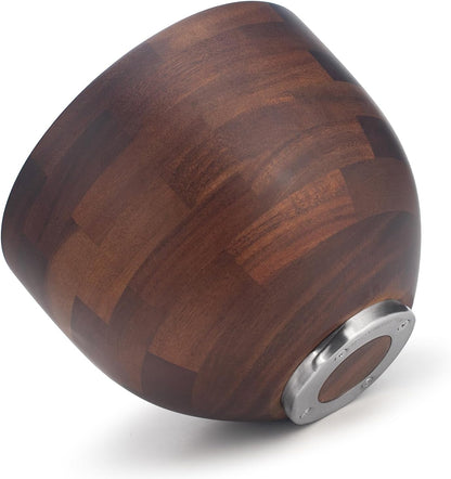Acacia Wood Mixing Bowl Compatible with 4.5-5 Qt Tilt-Head Stand Mixers, Natural Wooden Bowls with Stainless Steel Locking Base7