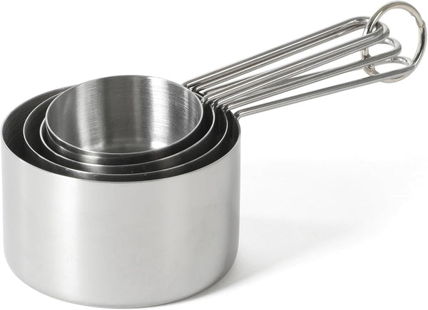 Richburn 4-Piece Stainless Steel Measuring Cups Set – Durable and Accurate Kitchen Measuring Tools for Baking and Cooking1