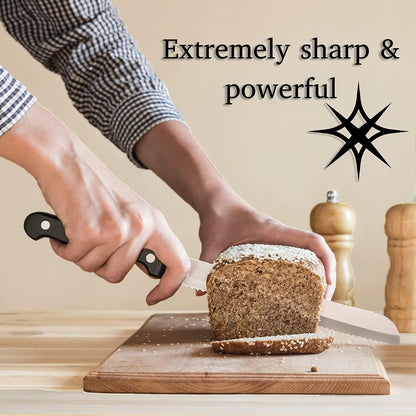 14 Pcs Kitchen Knife Set with Block, Stainless Steel | Premium Forged Kitchen Knives with High-Carbon Sharp Blades, Ergonomic Handle, Rust-Resistant Knife Block Set for Home & Chef9