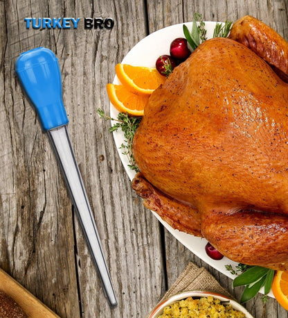 Long Turkey Basters for Cooking with Measurements, Only for Room Temperature Liquids, Blue and Black Color5