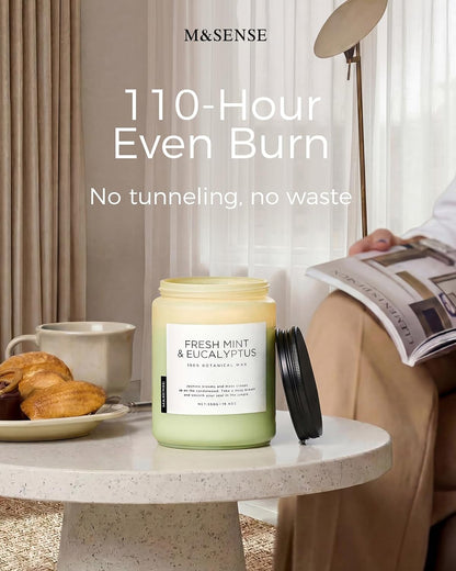 Eucalyptus & Mint Scented Jar Candle, Large 19.4Oz Natural Soy Wax5