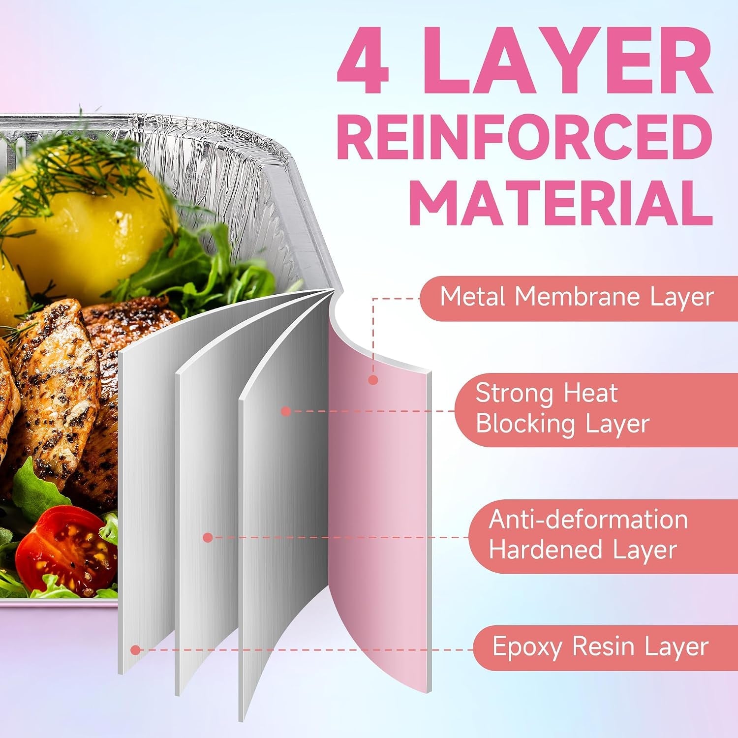 35-packpink-8x8-inch-disposable-aluminum-foil-pans-square-cake-pans-for-parties-clear-plastic-lids-eco-friendly-baking-trays-with-stickers-cake-spoons-picnics-casseroles-takeout-recyclable-cookware
