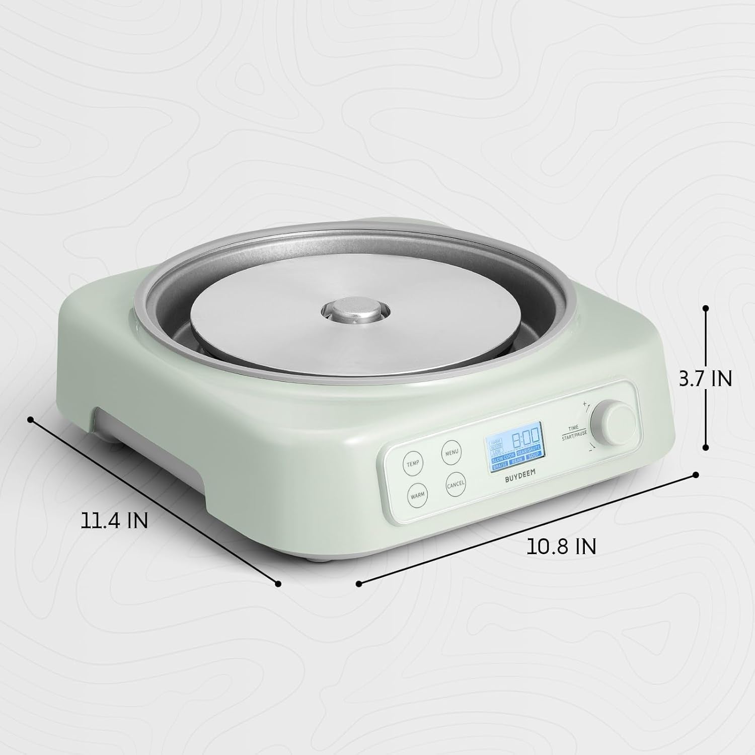 lp55-5-in-1-slow-cooker-compatible-with-various-cookwares-multi-cooker-with-two-temperature-settings-auto-keep-warm-for-2h-cozy-greenish-pot-not-included-multi-cooker-with-two-temperature-settings-auto-keep-warm-for-2h-cozy-greenish-no-pot-included