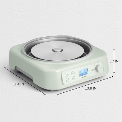LP55 5-In-1 Slow Cooker, Compatible with Various Cookwares, Multi-Cooker with Two Temperature Settings, Auto Keep Warm for 2H, Cozy Greenish, Pot Not Included | Multi-Cooker with Two Temperature Settings, Auto Keep Warm for 2H, Cozy Greenish, No Pot Included6