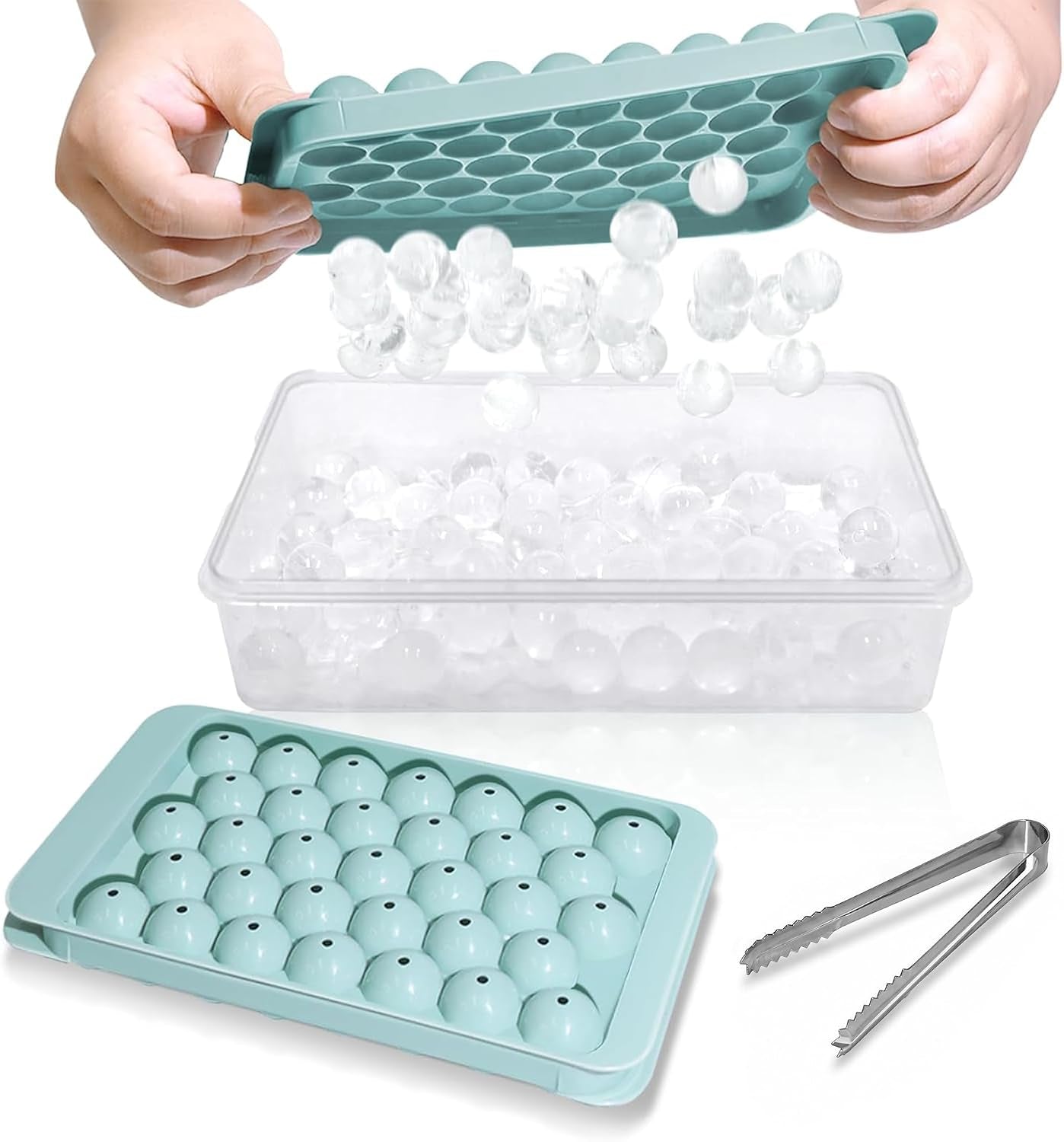 ice-cube-tray-with-lid-and-bin-1-round-ice-trays-for-freezer-2-blue-ice-cube-trays-with-ice-box-tong-1-round-ice-balls-for-iced-coffee-juice-easy-twist-release-for-gatherings