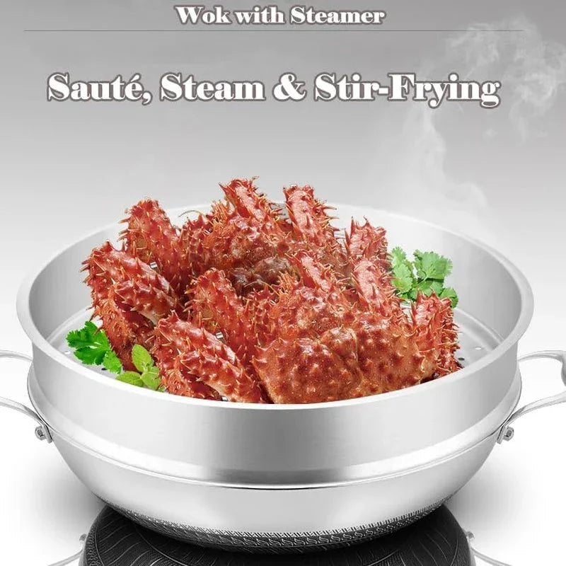 tri-ply-stainless-steel-wok-pan-with-lid-and-steamer-basket-hybrid-woks-stir-fry-pans-nonstick-with-double-handles-induction-large-saute-pan-deep-frying-pan-17-3inch-wok-with-steamer