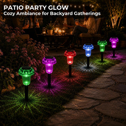 Solar Garden Lights Outdoor, 8 Pack Mushroom Pathway Lights for Yard Decor8