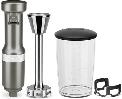 Kitchenaid Variable Speed Corded Hand Blender, KHBV53, Contour Silver | Removable 8" Blending Arm, Blending Jar with Lid, Bpa-Free Material, Blends Smoothies, Shakes, Soups3