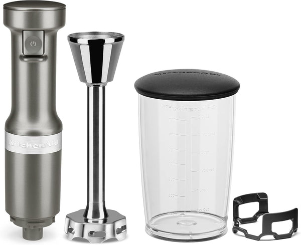 Kitchenaid Variable Speed Corded Hand Blender, KHBV53, Contour Silver | Removable 8" Blending Arm, Blending Jar with Lid, Bpa-Free Material, Blends Smoothies, Shakes, Soups3