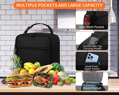 Lunch Box for Men - Reusable Lunch Bag Men Adult Women- Insulated Small Lunchbox3
