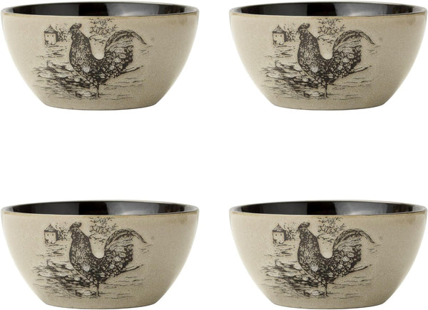 Homespun Rooster 16-Piece Dinnerware Set, Service for 4 Brown7