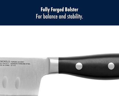 HENCKELS Forged Accent Razor-Sharp 2-Pc Knife Set, Santoku Knife 5 Inch, Santoku Knife 7 Inch, German Engineered Informed by 100+ Years of Mastery,Black6