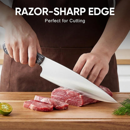 3-Piece Kitchen Knife Set, 5Cr15Mov High Carbon Stainless Steel2