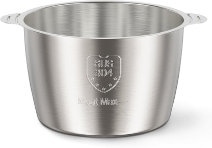 SUS 304 Stainless Steel Bowl Compatible with  GC10 & GC10-S Food Processor, 1PCS, 8Cup1