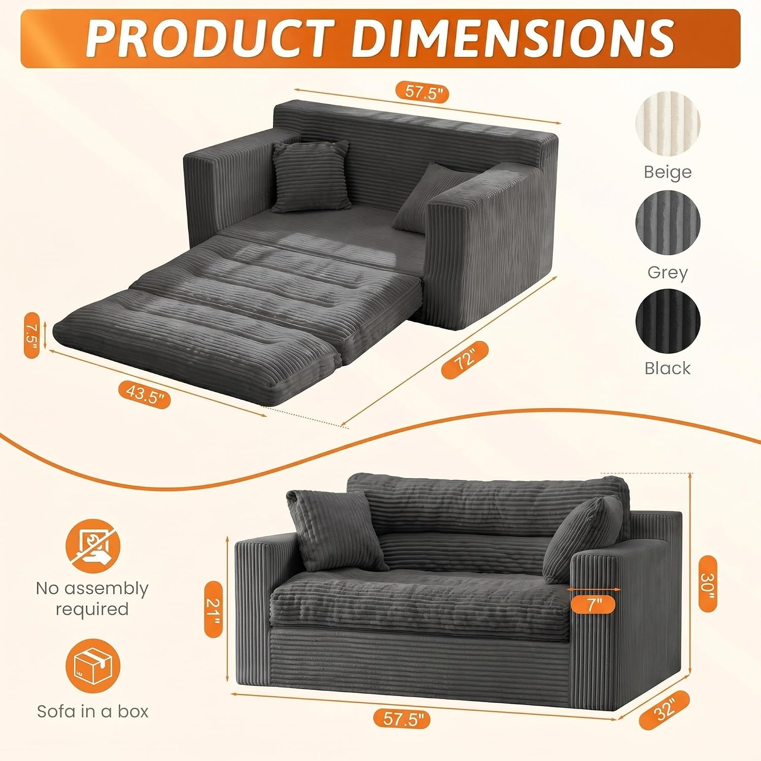 boneless-loveseat-sofa-couch-2-in-1-convertible-sofa-bed-with-pillows-fold-out-bean-bag-chair-boneless-floor-couch-for-living-room-bedroom-office-lounge-apartment-no-assembly-needed-grey