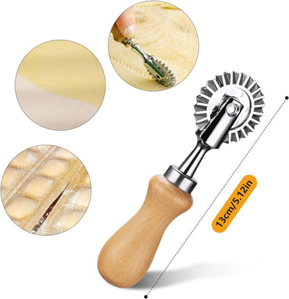 Pastry Wheel Cutter - Pasta Cutter Wheel - Ravioli Crimper Cutter Wheel for Home and Kitchen Use, 1.3Inch2
