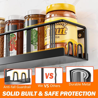 Spice Rack Wall Mounted 3 Pack,Rv Spice Rack,Black4