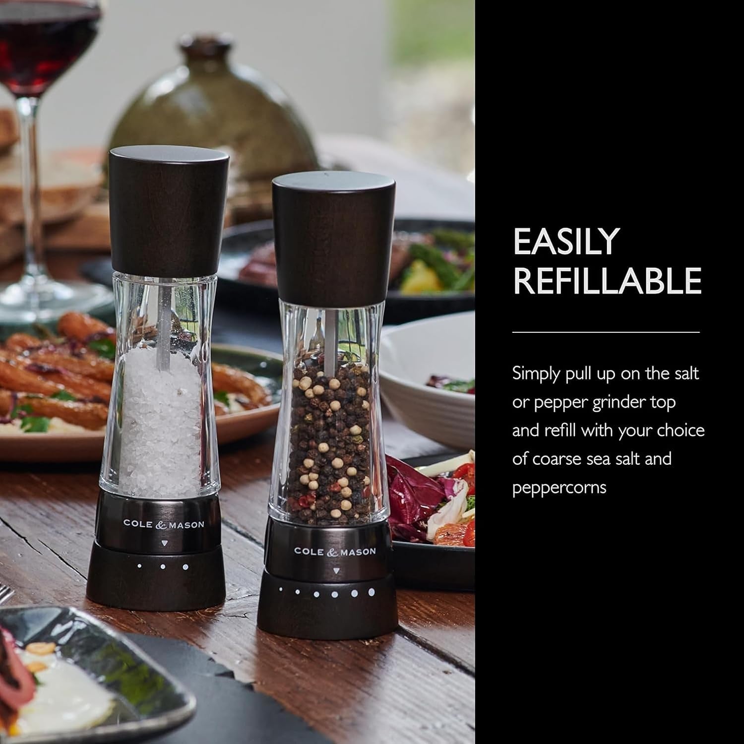 cole-mason-derwent-salt-mill-gourmet-precision-salt-grinder-refillable-seasoning-and-spice-tools-adjustable-seat-himalayan-and-kosher-salt-grinder-settings-dark-wood
