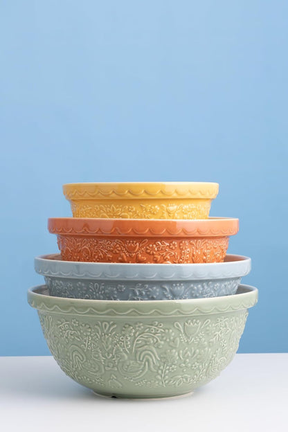 Home to Roost Mixing Bowl 21Cm | 1.1 Litre Earthenware Bowl with Embossed Hen & Cockerel Design – Ideal for Smaller Batches of Dough, Pastry & Cake | Dishwasher Safe6
