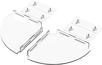 Acrylic Corner Shelf 2 Pack, Adhesive Shower Caddy, 0.12" Thick Shatter-Resistant Clear Bathroom Corner Shelves for Tile Wall, No Drill Renter Friendly, 10×10 Inch, 20 Lbs Capacity7