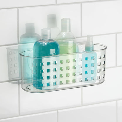 Hanging Suction Shower Caddy Basket, Clear3