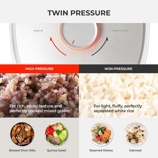 CUCKOO Twin Pressure Induction Rice Cooker, 20-Cup Cooked, CRP-OHTR1009FW | Large 10-Cup Uncooked Capacity, Full Stainless Steel Inner Pot, 14 Menus, Silent Pressure System, Quick Rice, Made in Korea8