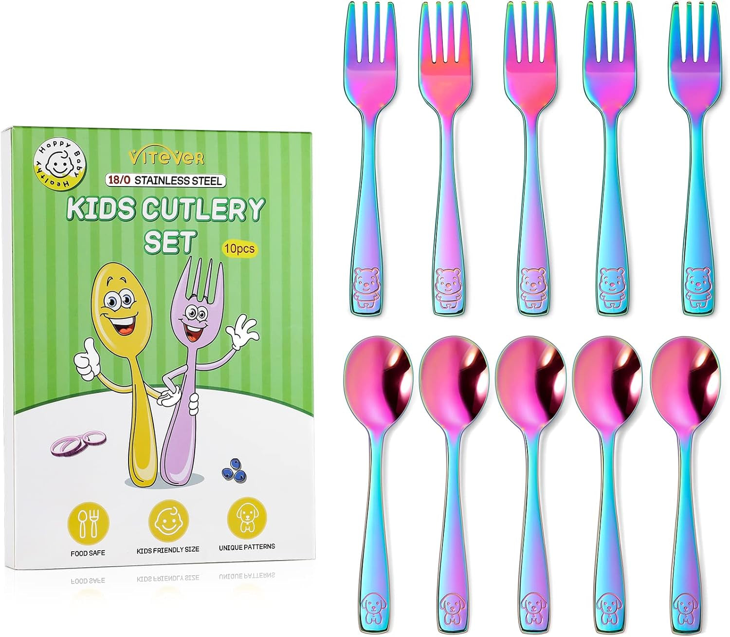 10-pack-toddler-utensils-stainless-steel-rainbow-silverware-set-for-kids-children-safe-cutlery-set-includes-forks-and-spoons-dishwasher-safe