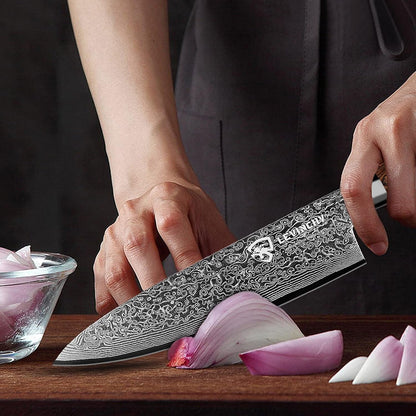 Damascus Chef'S Knife 8 Inch Professional Handmade Damascus Stainless Steel Kitchen Knife, Superb Edge Retention, Stain & Corrosion Resistant, Ergonomic PAKKA Wood Handle4