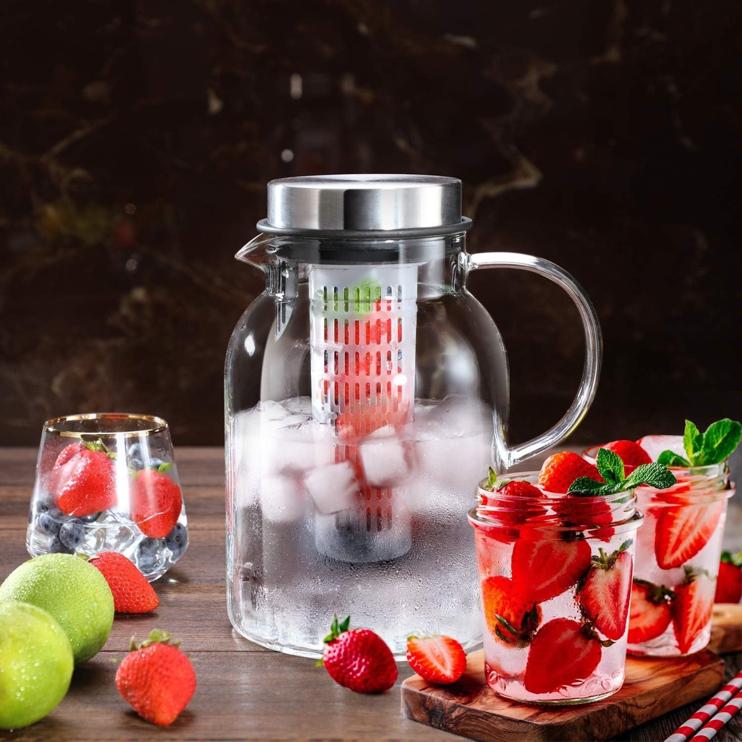 glass-water-pitcher-fruit-infuser-pitcher-with-removable-lid-high-heat-resistance-infusion-carafe-for-hot-cold-water-flavor-infused-beverage-iced-tea-2-qt