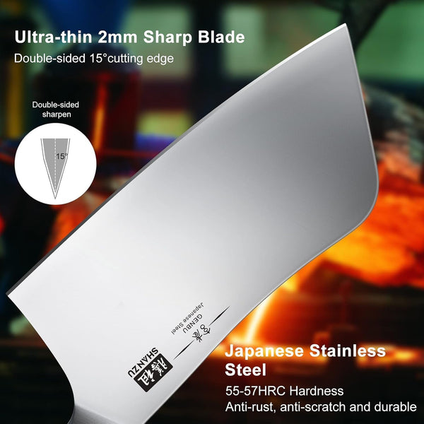 7 in Chef Knife, Sharp Meat Cleaver Knife Vegetable Chopper Knife4