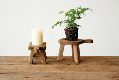 Creative Co-Op Small Wood Pedestal with Handle15