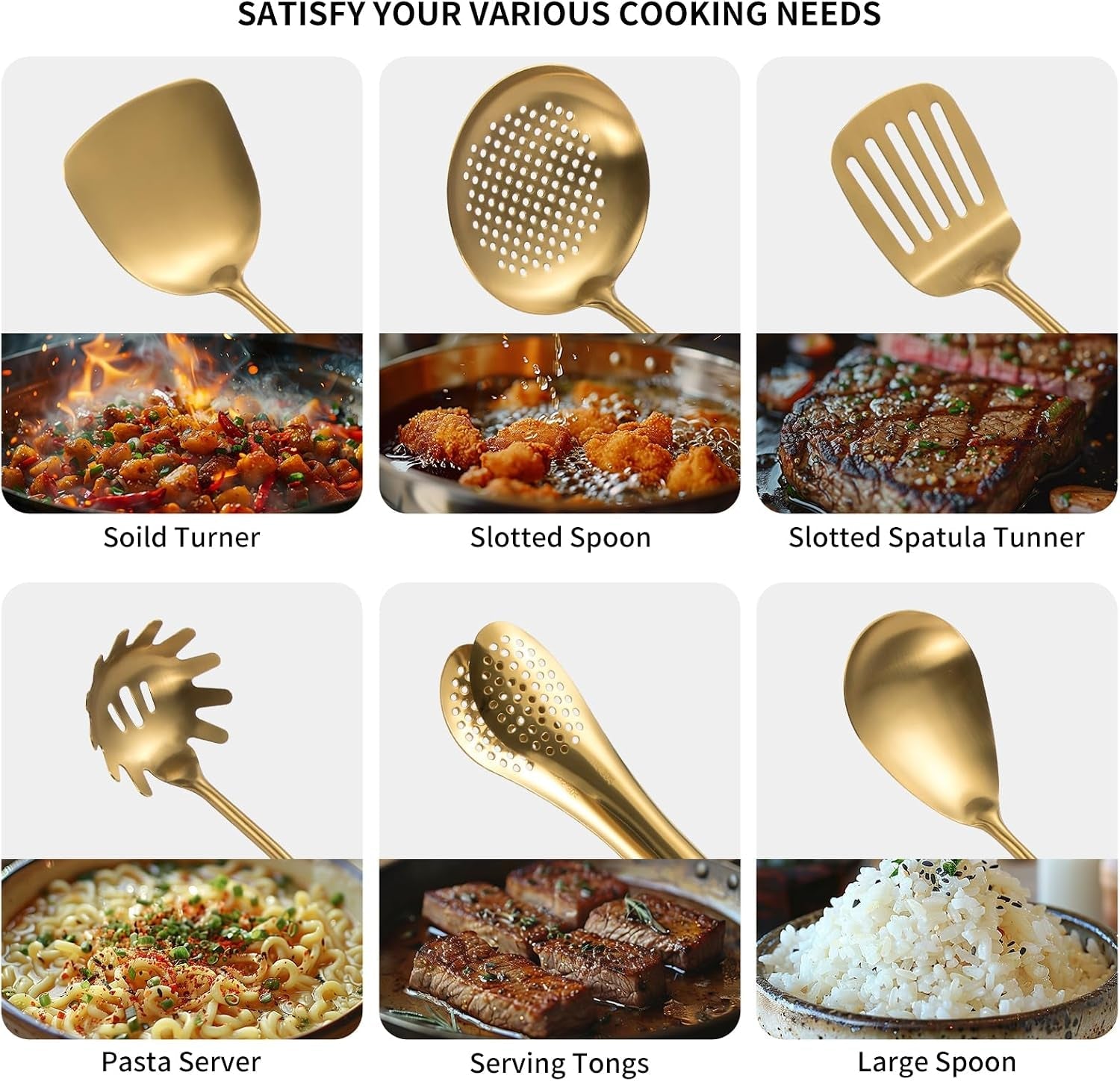 304-stainlss-steel-matte-kitchen-utensils-set-11-pcs-long-metal-cooking-utensil-gadgets-tools-set-with-spatula-spoon-ladle-skimmer-tunner-pasta-server-tongsgold-dishwasher-safe