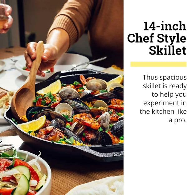 Chef Collection 14" Chef Style Skillet3