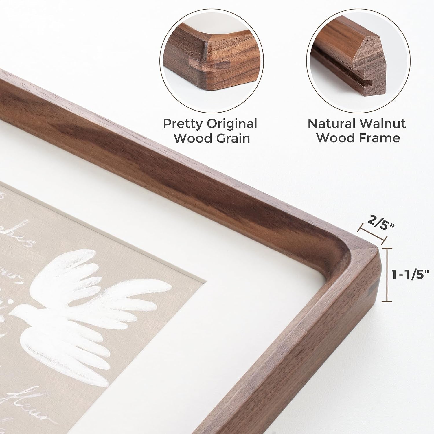 8x10-picture-frames-natural-walnut-original-wood-hand-make-crafted-photo-frame-with-mat-to-5x7-graduation-picture-display-family-picture-wedding-picture-tabletop-wall-decoration