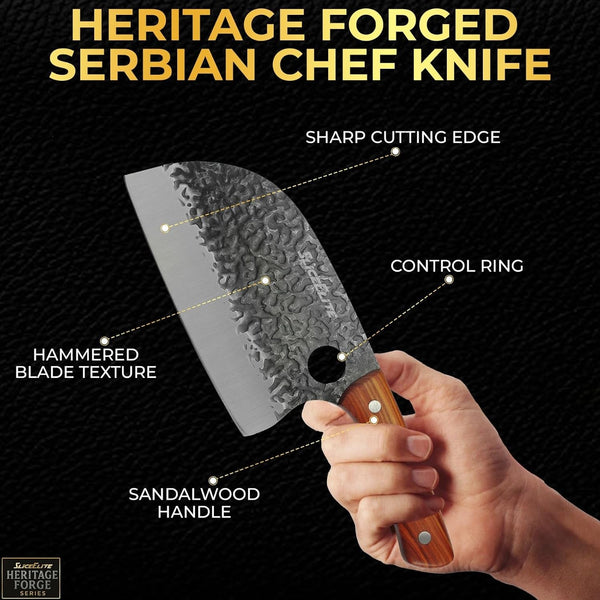 Serbian Chef Knife Vegetable Chopper Meat Cutting Kitchen Knife Food Prep2