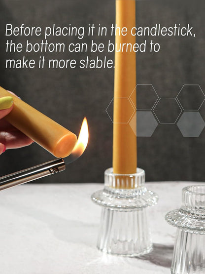 Beeswax Taper Candles, 12 Pack, 10 Inch, Unscented Yellow7