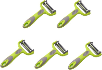 3-In-1 Vegetable Fruit Peeler Multifunction Slicer Grater, Stainless Steel Kitchen Tool for Potato Carrot Cucumber Melon (1 or 5 Pack)(5Pcs)1
