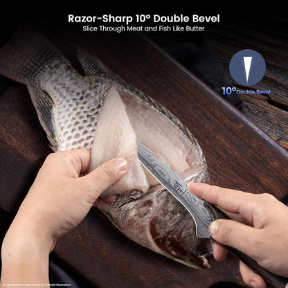 Fillet Knife for Fish, Razor Sharp 7.2 Inch Boning Knife5