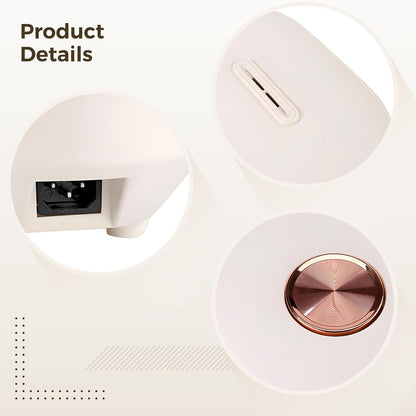 2L Smart Rice Cooker, Low Carb Rice Cooker for Small Homes, Timer, Keep Warm, Non-Stick, 6 People, White with Gold Trim4