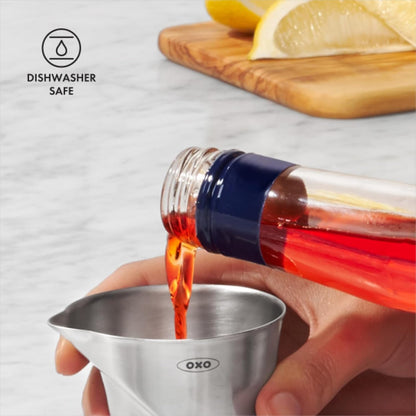 OXO Steel Angled Measuring Jigger - Stainless Finish | Interior Markings Visible from Above, Bar Tool, Precise Cocktail Measuring, for Bartending, 2 Oz Capacity Measuring Cup5