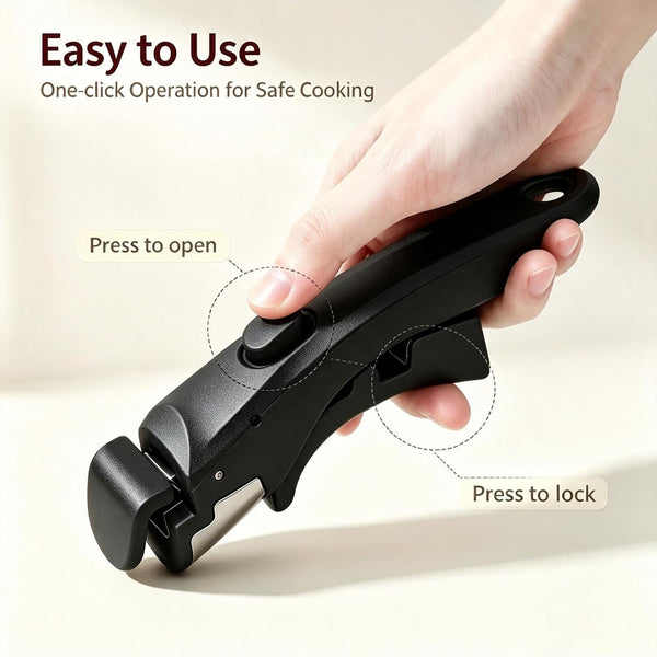 Removable Handle, Detachable Pot Handles with 2 PCS Silicone Oven Mitts Heat Resistant, Universal Pan Handle, Replacement Handles for Pots and Pans, Fits All Cookware-Black5