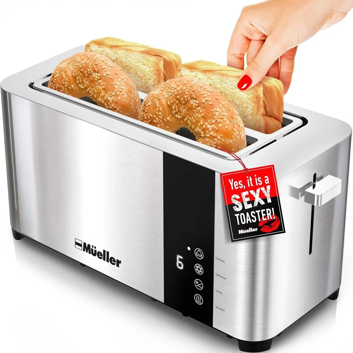 mueller-ultratoast-stainless-steel-toaster-4-slice-extra-wide-1-6-slots-for-artisan-bread-bagels-frozen-waffles-6-browning-levels-led-display-cancel-defrost-reheat-removable-crumb-tray