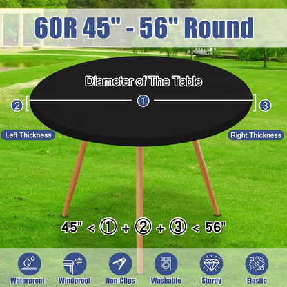 Spandex round Tablecloth, Fitted Table Cloth for 45"-56" Tables8