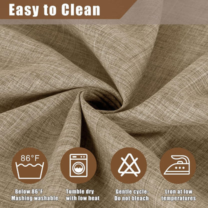 Khaki Faux Linen Tablecloth Rectangle 54X108 Inch for 6 Ft Tables5