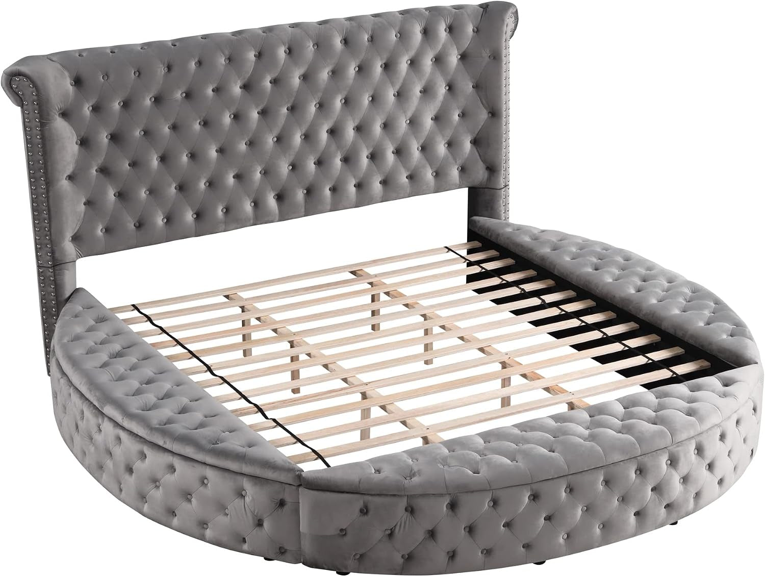 yy138-lexi-round-velour-platform-bed-grey-cal-king