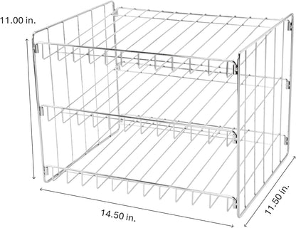 3 Tier Can Organizer | Chrome Steel Canned Food Storage Rack | Holds 36 Cans | Space-Saving Pantry & Cabinet Storage Solution | Easy Access to Canned Goods | Freestanding Design2