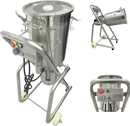 Commercial Food Processor Cutter, Multifunction Meat Vegetable Chopper, 32L Capacity Fruit Blender, Stainless Steel Meatball Beater, Ideal for Vegetable Fruits Grains Peanut Ginger Garlic1