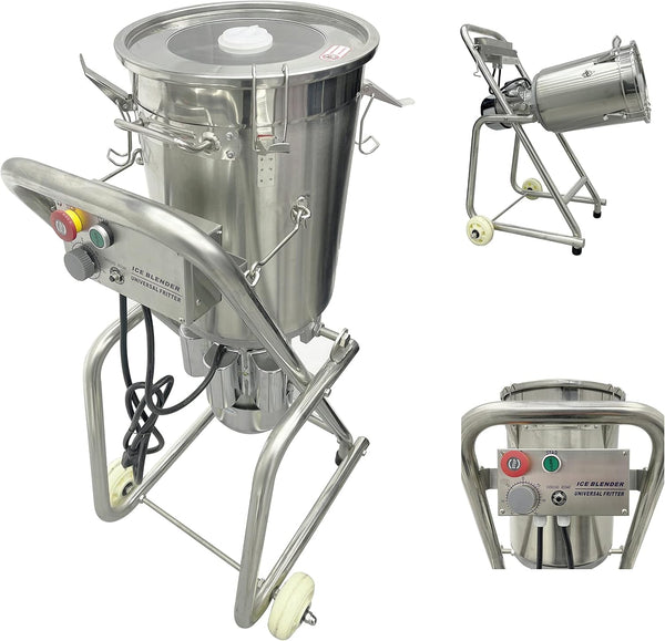Commercial Food Processor Cutter, Multifunction Meat Vegetable Chopper, 32L Capacity Fruit Blender, Stainless Steel Meatball Beater, Ideal for Vegetable Fruits Grains Peanut Ginger Garlic1