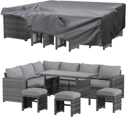 Patio Furniture Set with Waterproof Cover, 7 Pieces Outdoor Sectional1